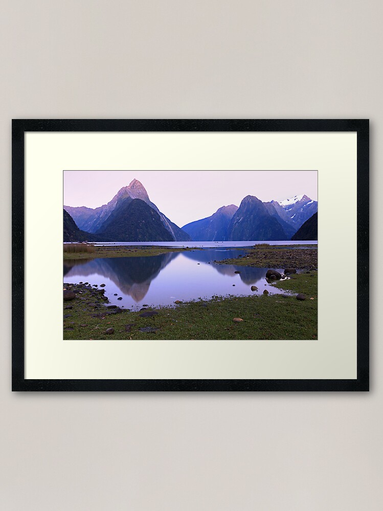 Alternate view of Milford Sound Dawn, South Island, New Zealand Framed Art Print