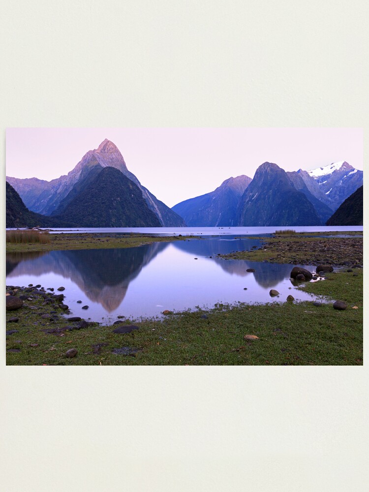 Alternate view of Milford Sound Dawn, South Island, New Zealand Photographic Print