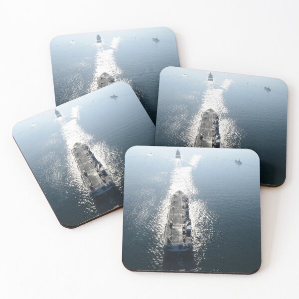 Item preview, STK109301M-Amphibious assault ships transit in formation off the coast of Sweden. designed and sold by StocktrekImages.