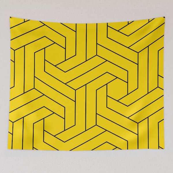 Item preview, Golden Yellow Geometric Abstract Pattern. designed and sold by ARichArts.