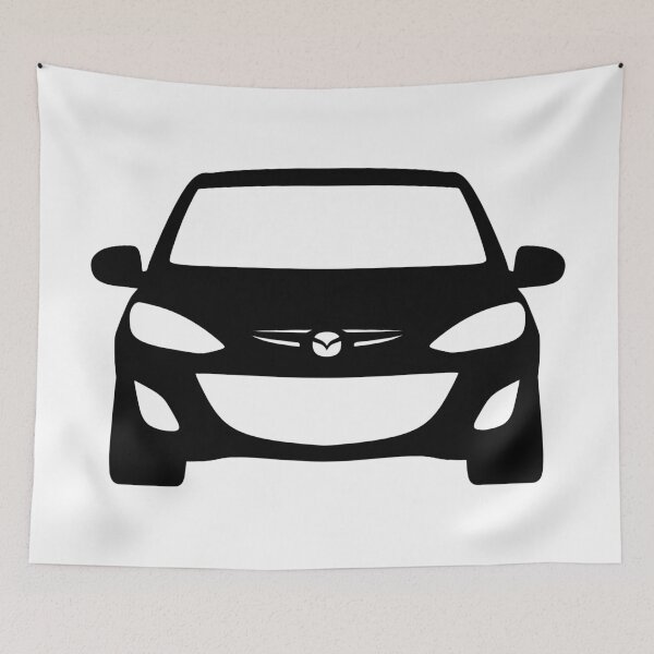 Item preview, Mazda 2 Demio 2010-2014 front black silhouette designed and sold by EdimDesign.