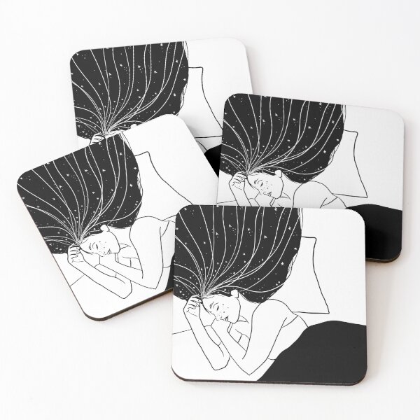 Item preview, Illustration of an inspiring woman - Rêve Noir designed and sold by Michouprint.