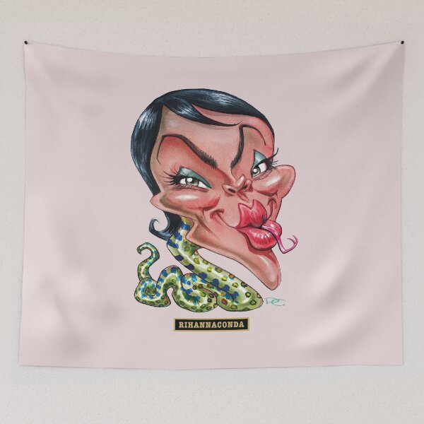 Item preview, RIHANNACONDA - Another Great Illustration from Paul Cemmick's POPSTAR MUTATIONS by DAVID RICHARDSON designed and sold by TIGERDAVER.