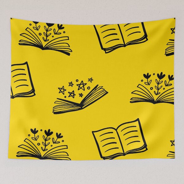 Item preview, Golden Yellow Books Pattern. designed and sold by ARichArts.