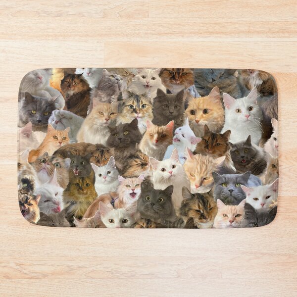 Item preview, Fluffy cat pattern designed and sold by TicaCreations.