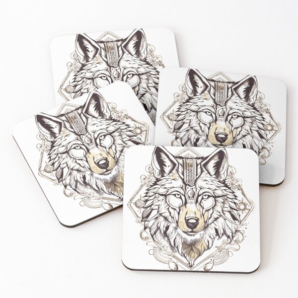 Item preview, vintage Indian wolf designed and sold by NightshadeWolfs.