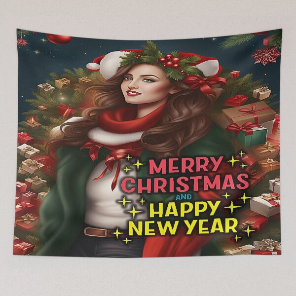 Item preview, Merry Christmas And Happy New Year Brown Girl. designed and sold by Giulivo Store Graphic.