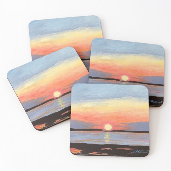 Item preview, Bay View Sunset Acrylic Painting designed and sold by LindenTreeGifts.