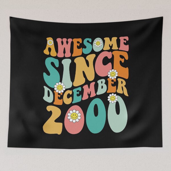 Item preview, Awesome Since December 2000 | Made In 2000 | Retro Groovy Birthday designed and sold by Christina-grich.
