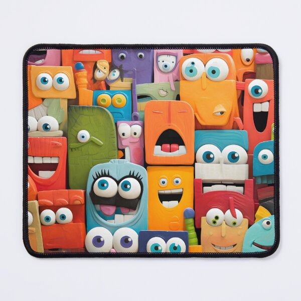 Item preview, Cartoons cute funny square characters designed and sold by DigitalArtAJP.