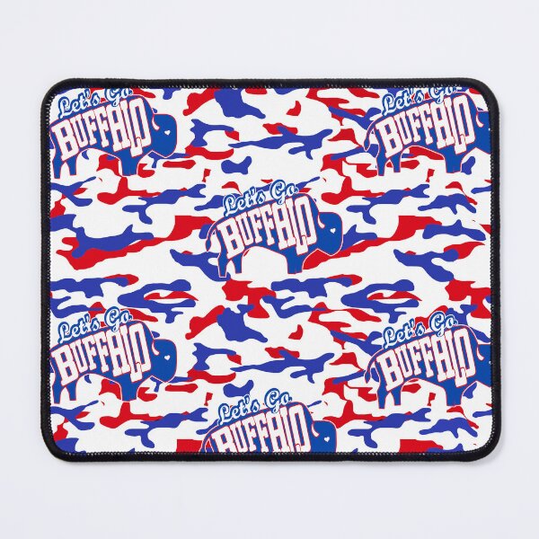 Item preview, Let's Go Buffalo Camo - Red White Blue Camouflage with Blue Buffalo designed and sold by SmileThreads.