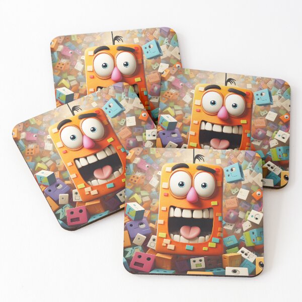 Item preview, Cartoon cute funny square characters-8 designed and sold by DigitalArtAJP.