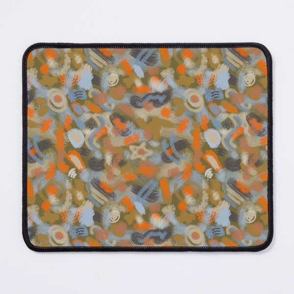 Item preview, Blue Hues and Orange Accents Dull Yellow designed and sold by ara-designs.