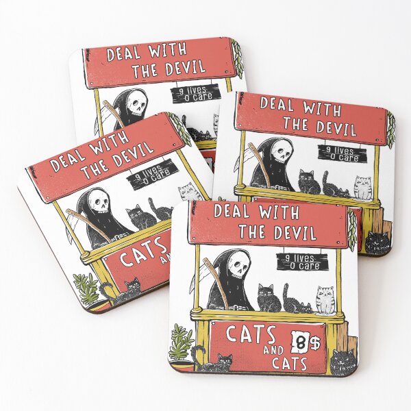 Item preview, Deal With The Devil- Satan and Cats designed and sold by ArtoCharlie.