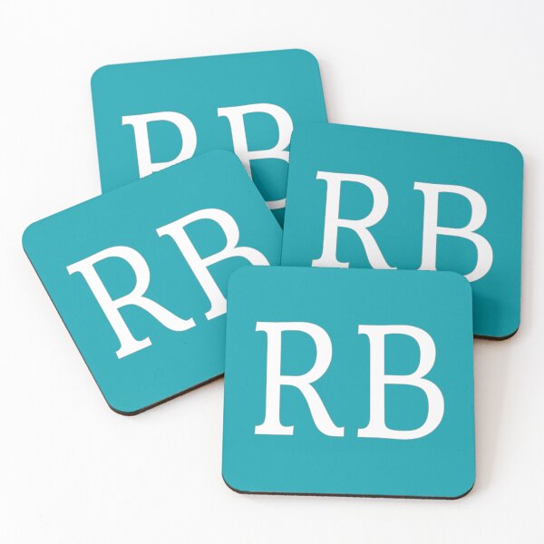 Item preview, RB Initials Monogram Elegant White Letters designed and sold by Jeallan Designs.