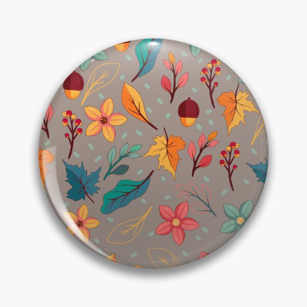 Item preview, hand drawn pattern design for fall season flower and leaves designed and sold by shaimasaida.