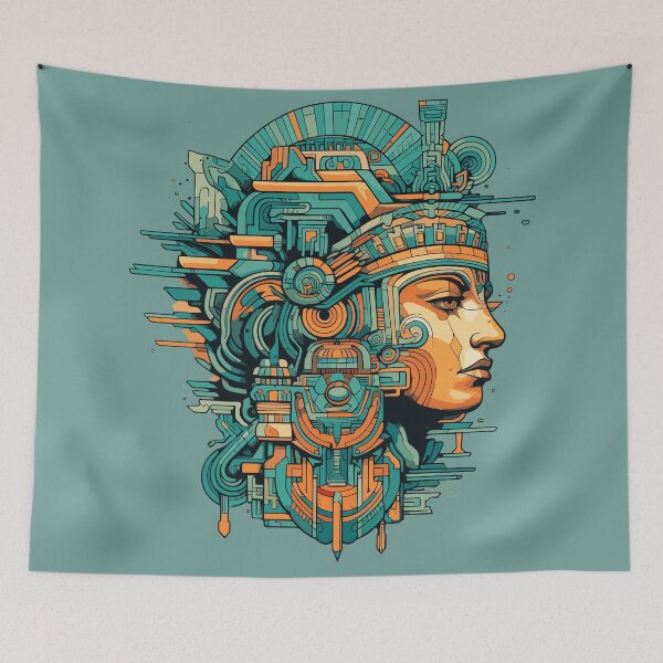 Item preview, Aztec Queen in jade ornaments  designed and sold by Hisirdoux.