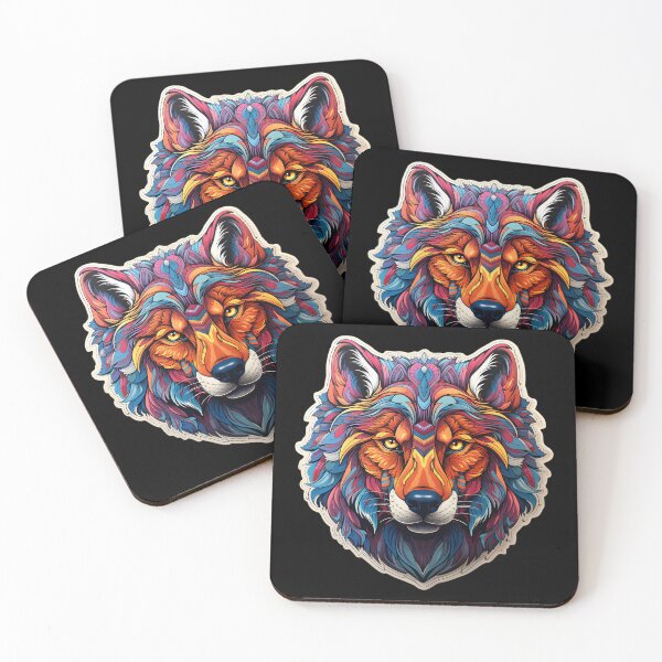 Item preview, The Shamanic Wolf - Psychedelic Artwork designed and sold by Artful-Adam.
