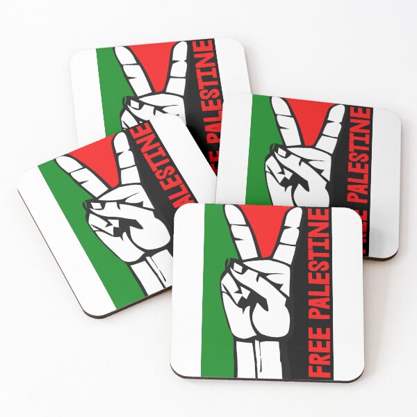 Item preview, Free palestine Peace Flag (red text) designed and sold by Thelittlelord.