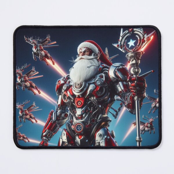 Item preview, futuristic, santa claus,sleigh, sci-fi, flying, robot designed and sold by KICIART.