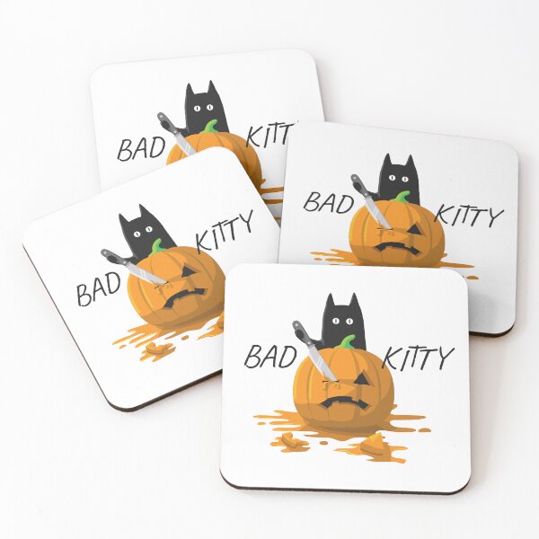 Item preview, Bad Kitty Halloween Pumpkin Cat Killer | White designed and sold by Teenker.