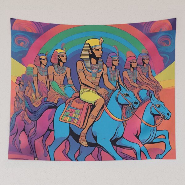 Item preview, Ancient Egyptians Riding Blue Horses designed and sold by Endless-Desire.