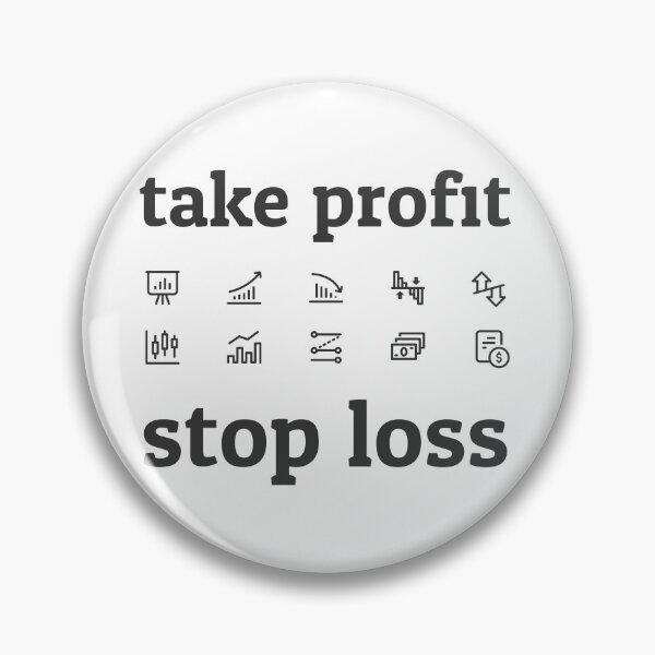 Item preview, Take Profit Stop Loss with trader icon on black color designed and sold by WorakamonStudio.