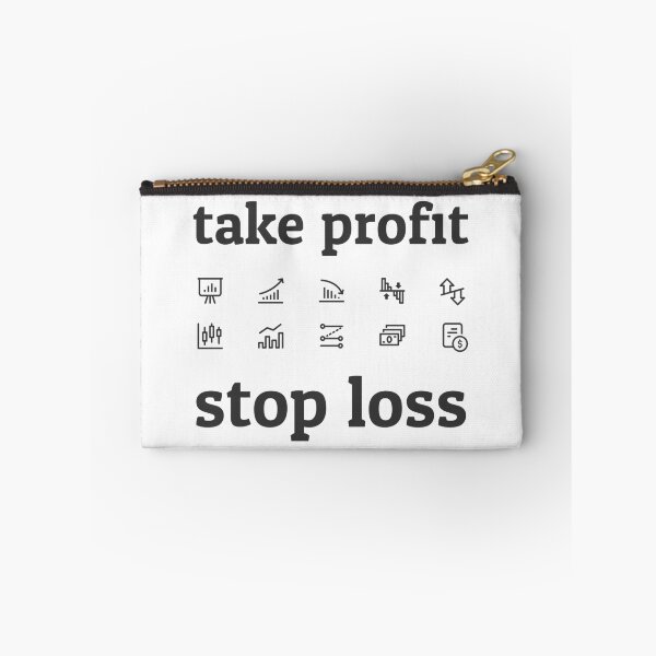 Item preview, Take Profit Stop Loss with trader icon on black color designed and sold by WorakamonStudio.
