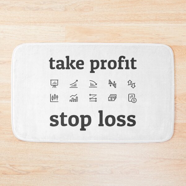 Item preview, Take Profit Stop Loss with trader icon on black color designed and sold by WorakamonStudio.