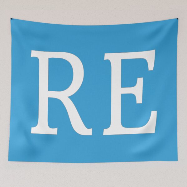 Item preview, RE Initials Monogram Elegant White Letters designed and sold by Jeallan Designs.