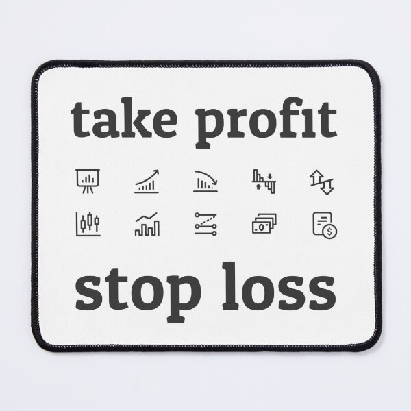 Item preview, Take Profit Stop Loss with trader icon on black color designed and sold by WorakamonStudio.