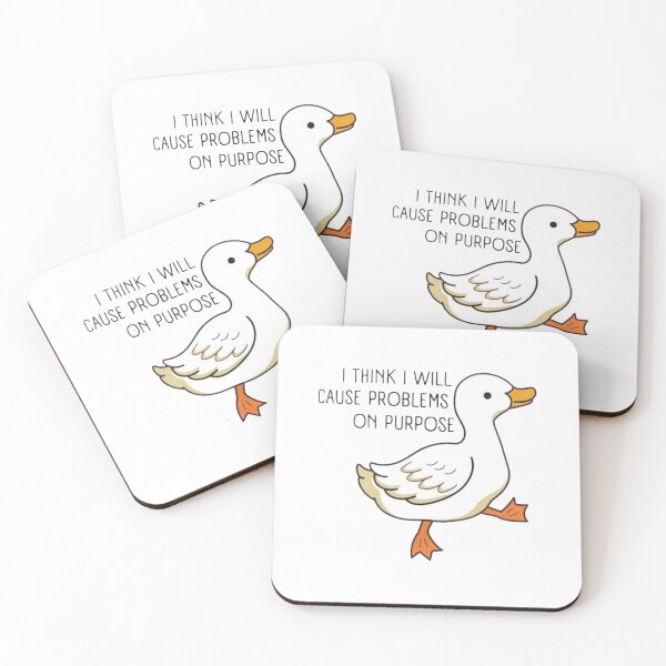 Item preview, I Think I Will Cause Problems On Purpose Funny Goose Honk Bonk Meme designed and sold by Jesticker.