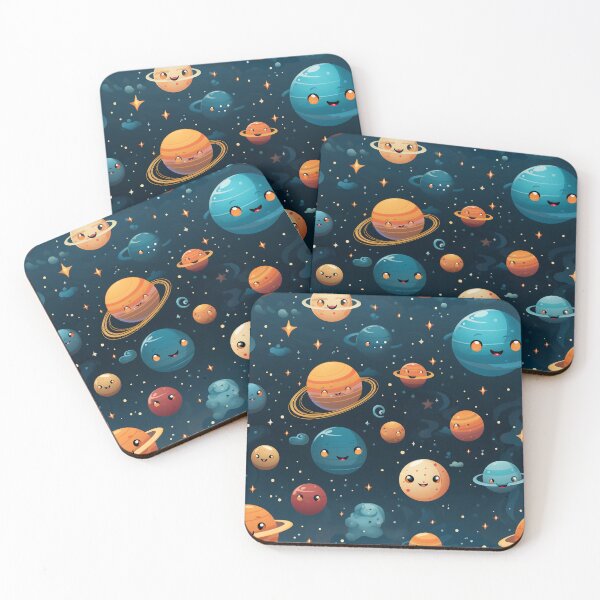 Item preview, Kawaii Planets & Stars: Dark Sky-Blue Emotions designed and sold by YYWDesigns.