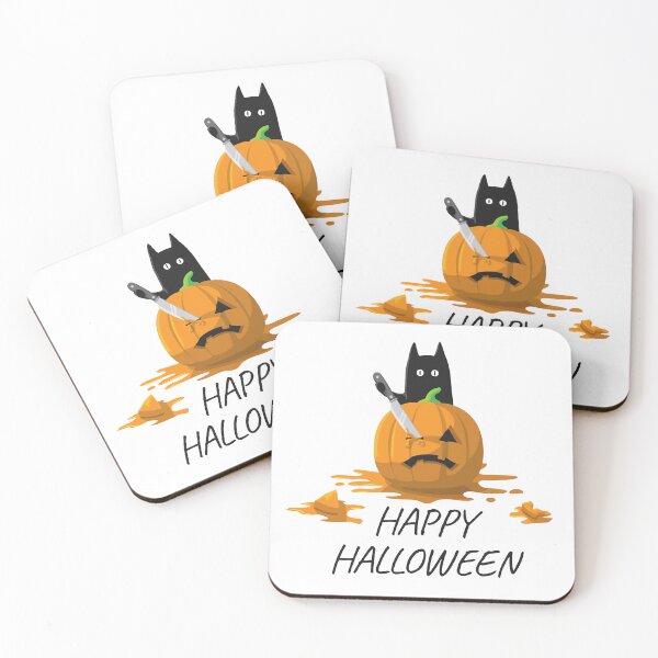 Item preview, Happy Halloween Pumpkin Cat Killer | White designed and sold by Teenker.