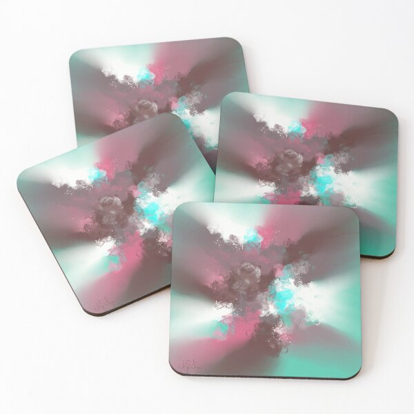 Item preview, Flirting In Paradise - Tahitian Green Red Violet Abstract designed and sold by Joey Santiago.
