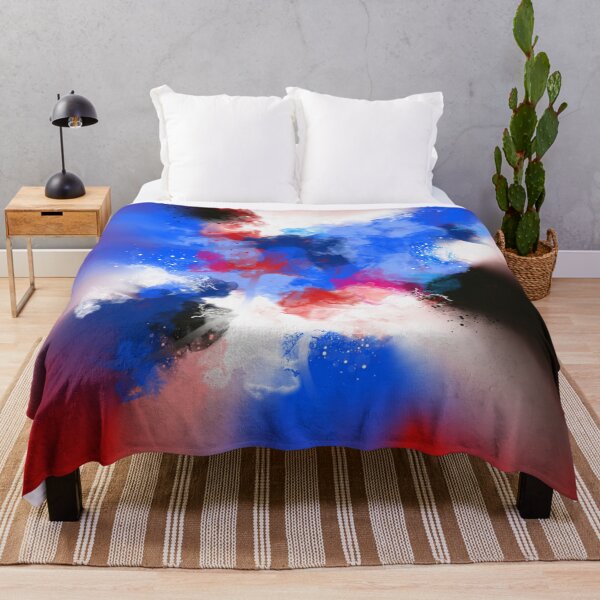Item preview, Blue Flames - Blue Red Black White Abstract designed and sold by Joey Santiago.