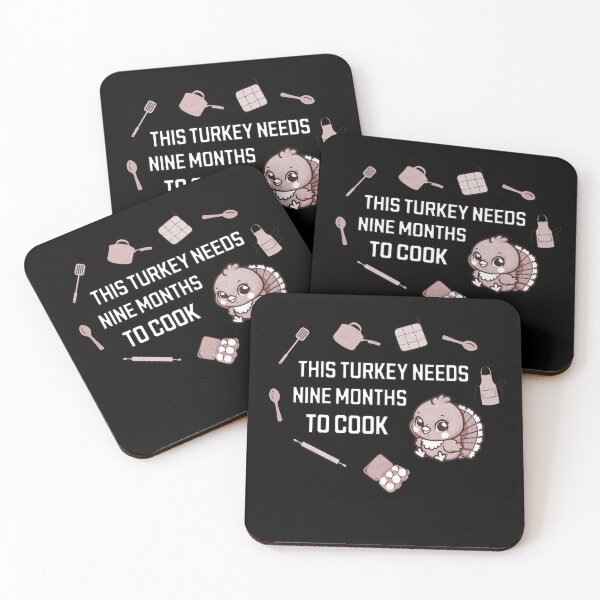Item preview, "This turkey needs 9 months to cook" light pink baby turkey designed and sold by shirtsmugslife.
