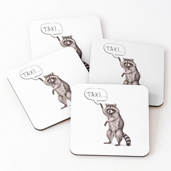 Item preview, mapache, llamada, taxi designed and sold by ratchawoot.
