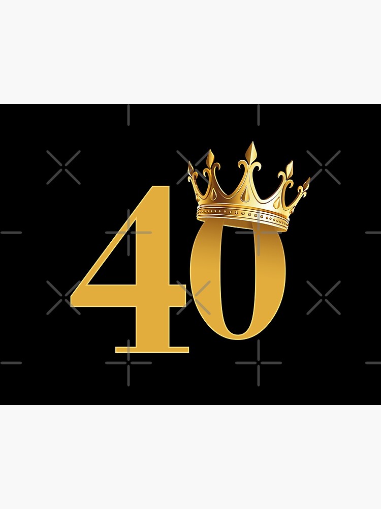40th Birthday and a crown | Art Board Print