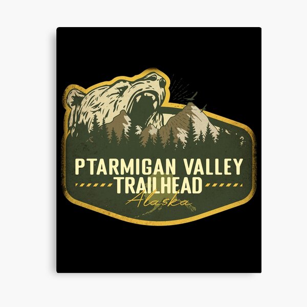 Item preview, Ptarmigan Valley Trailhead Alaska Camping Retro designed and sold by mountainfad.