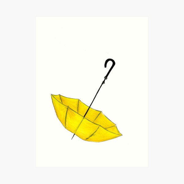 The Yellow Umbrella Art Print
