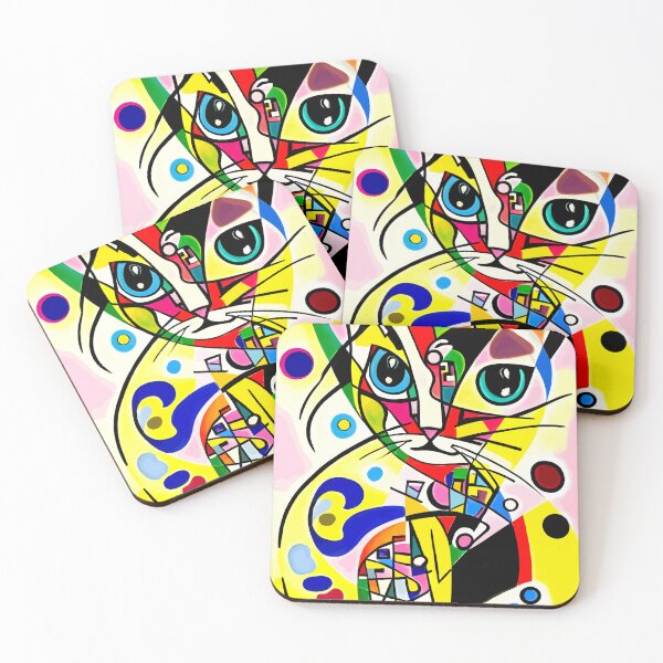 Item preview, abstract cat designed and sold by virusRojo.