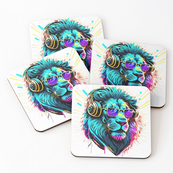 Item preview, Epic DJ Lion Graffiti Vector  Retro Design Mockup Tee DJ T-shirt SVG ai art Gift designed and sold by MasTpx.