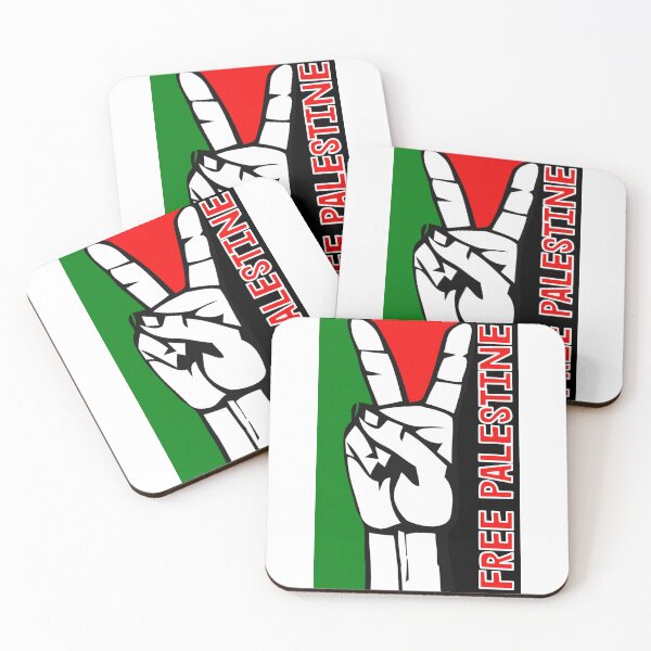 Item preview, Free palestine Peace Flag (red white text) designed and sold by Thelittlelord.