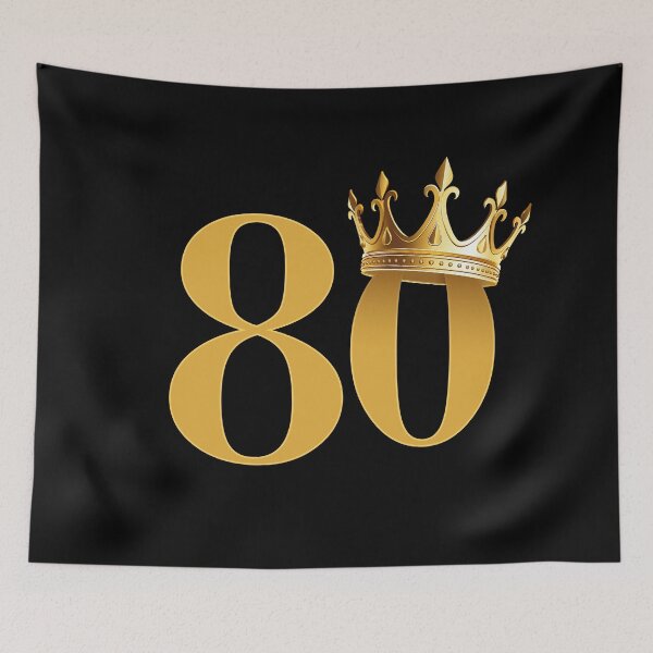 Item preview, 80th Birthday and a crown  designed and sold by iclipart.
