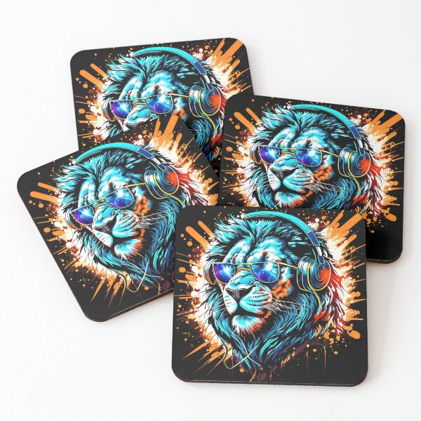 Item preview, Epic DJ Lion Graffiti Vector  Retro Design Mockup Tee DJ T-shirt SVG ai art Gift designed and sold by MasTpx.