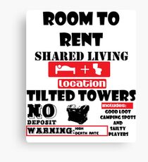 fortnight room to rent Canvas Print