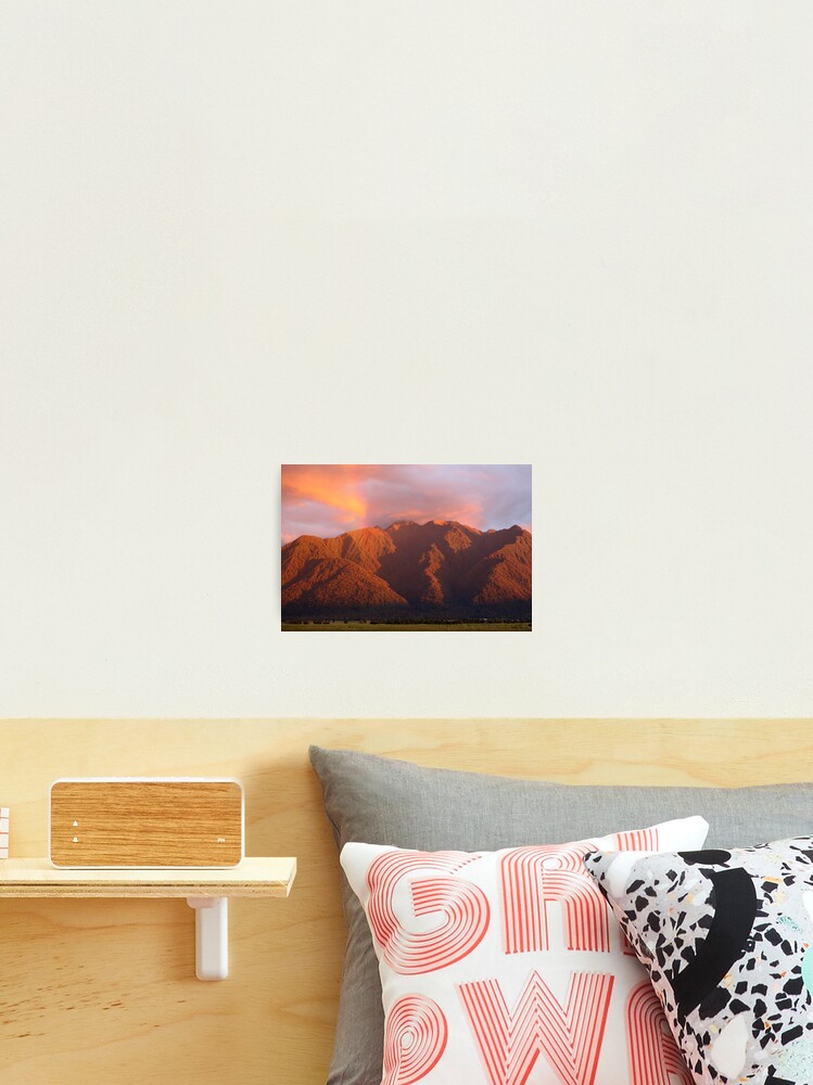 Photographic Print, Fox Glacier Valley Sunset, South Island, New Zealand designed and sold by Michael Boniwell