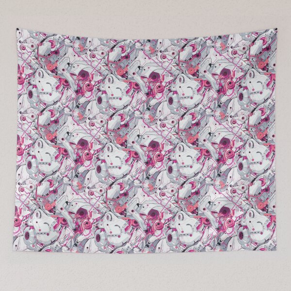Item preview, White and Pink Robotic Pattern – Inspired by Mari Makinami from Evangelion designed and sold by animaesthetic.