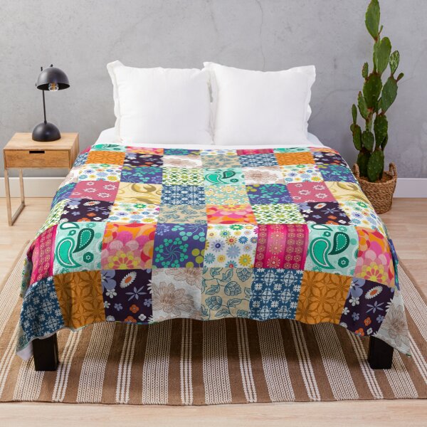 Item preview, Hermosa Flor Boho Patchwork designed and sold by Strawberry Spiced Designs.